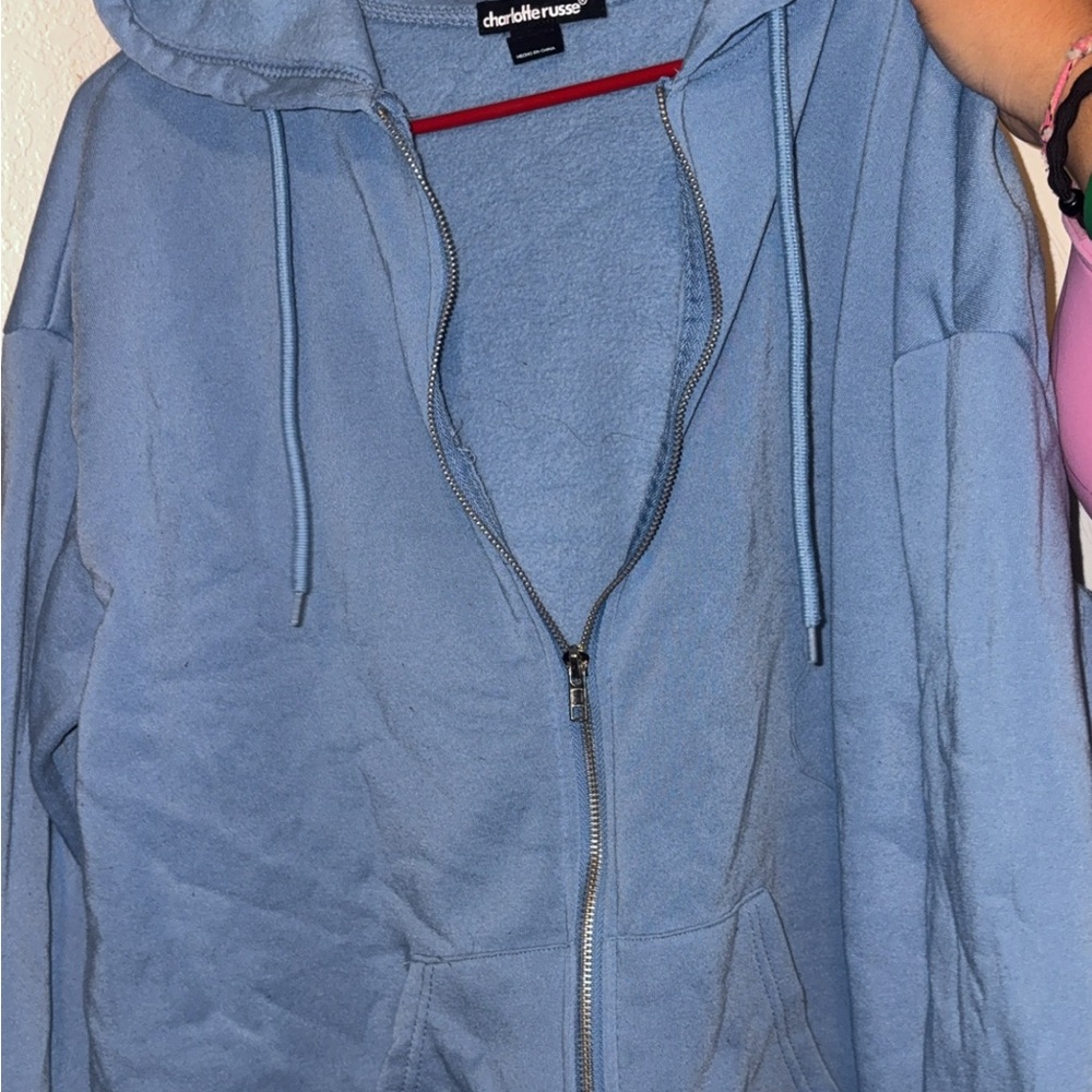 Charlotte Russe Light Blue Hoodie